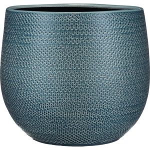 Mica Decorations Gabriel Bloempot - H25 X 29 cm - Keramiek - Blauw