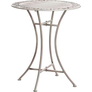 Mica Decorations Provence Bistrotafel - Eettafel - H70 x Ø60 cm - Wit