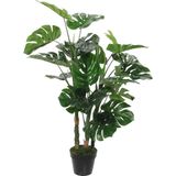 Mica Decorations - Monstera - Kunstplant - Groen - Kunststof - 100 cm