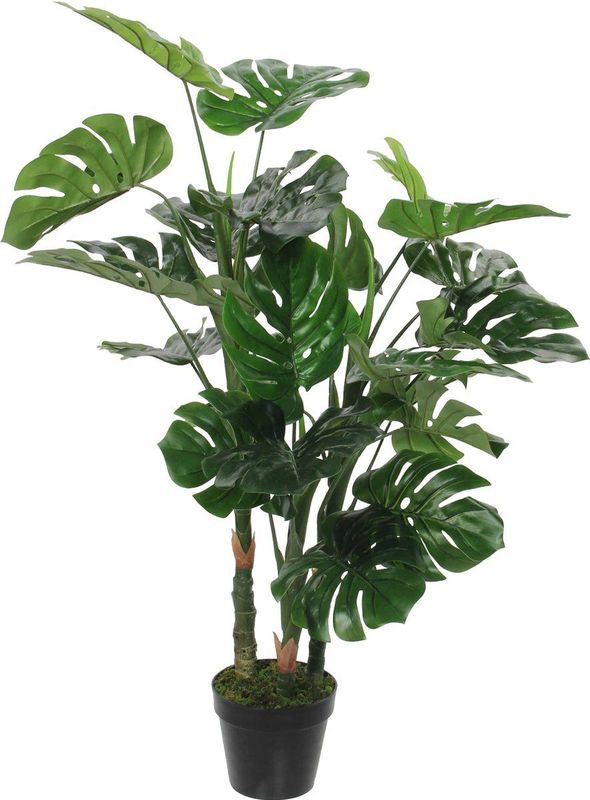Mica Decorations - Monstera - Kunstplant - Groen - Kunststof - 100 cm