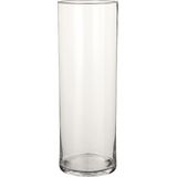 Mica Decorations - Carly - Vaas - Transparant - Glas - Cilinder