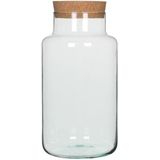 Glazen voorraadpot/snoeppot transparant met deksel H36 cm x D19 cm- bewaarpotten/voorraadbussen