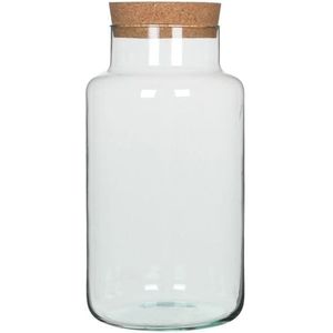 Glazen voorraadpot/snoeppot transparant met deksel H36 cm x D19 cm- bewaarpotten/voorraadbussen