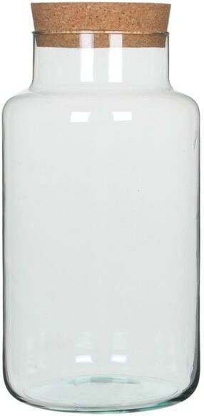 Glazen voorraadpot/snoeppot transparant met deksel H36 cm x D19 cm- bewaarpotten/voorraadbussen