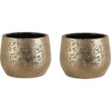 Mica Decorations Clemente Bloempot H15,5 x Ø19,5 Terracotta Goud