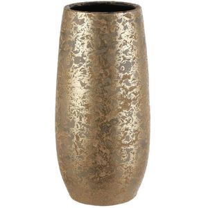 Mica Decorations Clemente Vaas - H35 x Ø17,5 cm - Terracotta - Goud