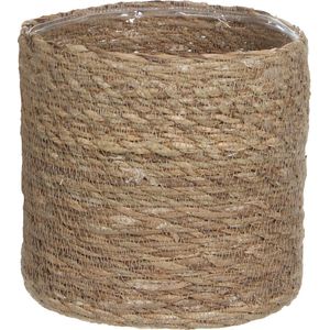 Mica Decorations Atlantic Mand Voor Planten - H18 X 18 cm - Zeegras - Lichtbruin