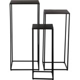 Mica Decorations - Bijzettafels - 3x - Metaal - Zwart