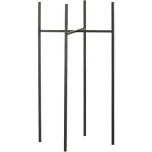 Mica Decorations - bloempot plantenstandaard/verhoger - zwart - H55 x B18.5 cm