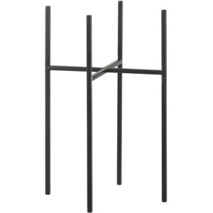 Mica Decorations - bloempot plantenstandaard/verhoger - zwart - H35 x B21 cm