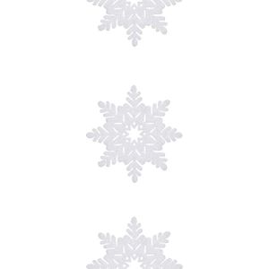 1x Witte foam sneeuw slingers met sneeuwvlokken 180 x 15 cm  - Decoratiesneeuw