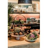 Mica Decorations Tabo Taartplateau - Grijs - H10 x Ø27 cm