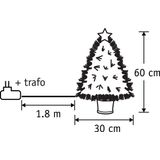 Luca Lighting - Mercury - Kunstkerstboom - Groen - H60 x Ø30 cm - Fibre Optic Verlichting