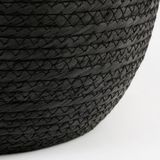 Jorck - Opbergmand - Zwart - Papier - H19 x Ø22 cm