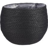 Jorck - Opbergmand - Zwart - Papier - H19 x Ø22 cm