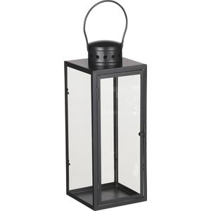 Mica Decorations Arzilla Lantaarn - L13,5 x B13 x H34,5 cm - Zwart