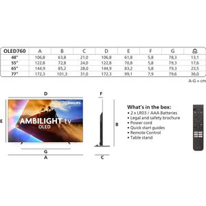 Philips 55oled760 4k Oled Ambilight Tv 55 Inch (2025)