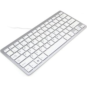 ErgoSupply Compact - Ergonomisch Toetsenbord - Bedraad - Computer Keyboard - QWERTY - Zilver