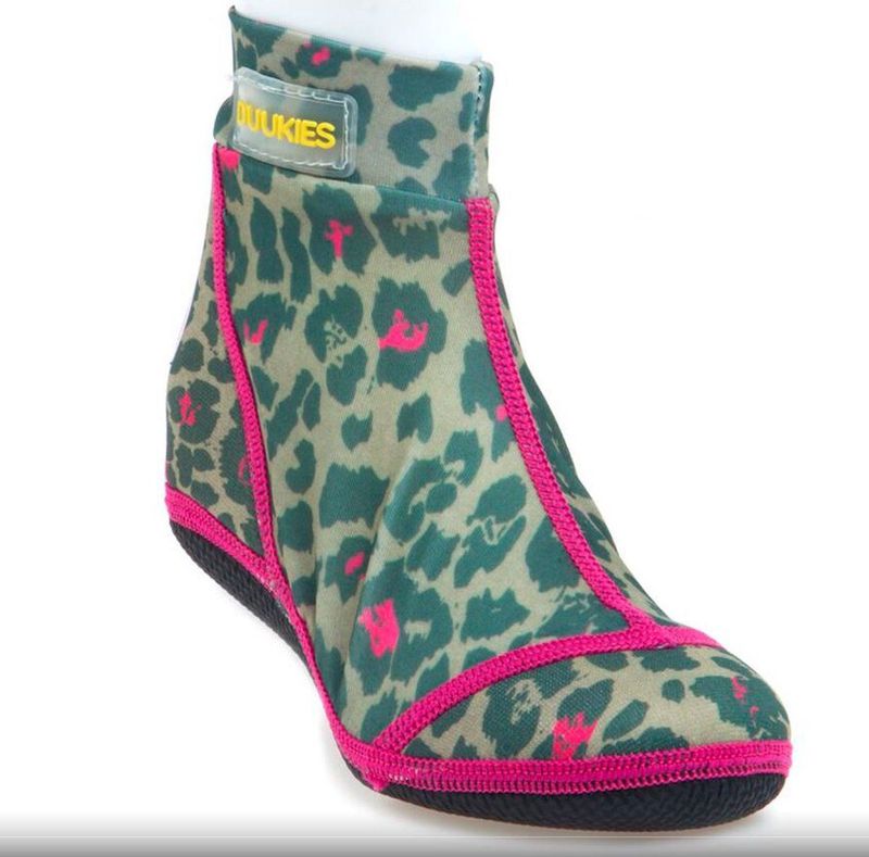 Duukies - Keet - Watersokken - Grijs - Luipaardprint