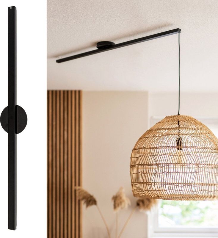 Lightswing - Single Ophangsysteem - 110cm - Mat Zwart - Geschikt voor 1 Hanglamp