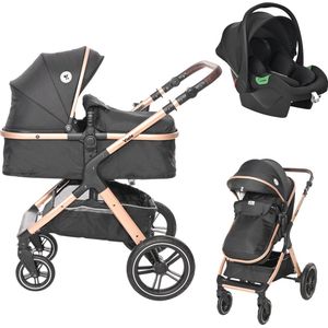 Lorelli - Viola - Combi Kinderwagen - Zwart - Inclusief Spirit Autostoel