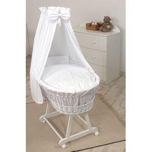 MamaLoes Rotan Wit Baby Wiegje 66755