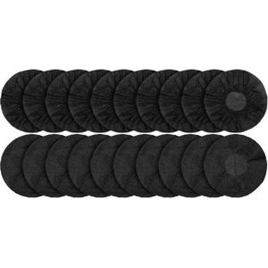 DKT Elastische wegwerp Hygienehoesjes/hoofdtelefoon cover hoes 13cm DKT-HH0013Z 100 stuks  | Zwart | universeel