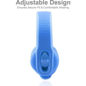 DKT Eduline Flexifoon blauw flexibele hufterproof koptelefoon hoofdtelefoon kinderen voor gebruik in de school klas