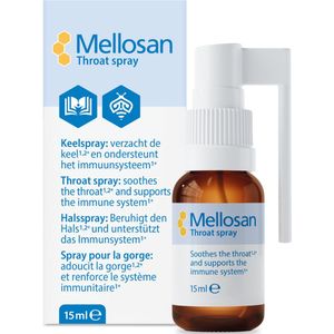 Mellosan Keelspray - Keelverzorging op basis van zuivere honing - met tijm, kamille en rode zonnehoed