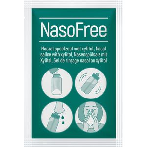 NasoFree - Nasaal Spoelzout - Met Xylitol - 60 Sachets