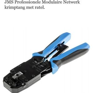 JMS Professionele Modulaire Netwerk krimptang met ratel. installateurs uitvoering / UTP Tang / RJ45 Tang / Netwerktang