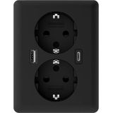 2USB EasyCharge DUO EU 18W 3,0A - Matt Black