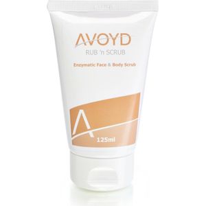 Avoyd Rub 'n Scrub 125ml - Face & Body Scrub met fijne abrikozenpitkorrel - Prettige Ylangylanggeur - 051