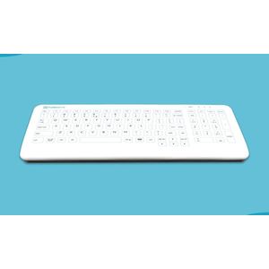 Purekeys compact hygiënisch medisch toetsenbord wit met VESA inserts