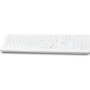 Purekeys - Full Size Toetsenbord - Wit - Siliconen - Hygiënisch