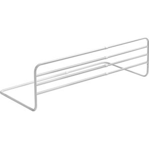 fenss Trombone Bedhekje Metaal Wit - Verstelbaar 77-125 cm | Stevig en Veilig | Voorkomt Uit Bed Vallen | Past op Elk Bed | Eenvoudige Montage | Bedhek voor Peuters