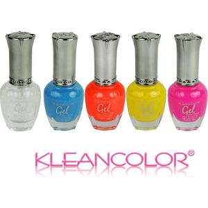 Gellak starterskit, gel nagellak zonder lamp, NEON, Kleancolor