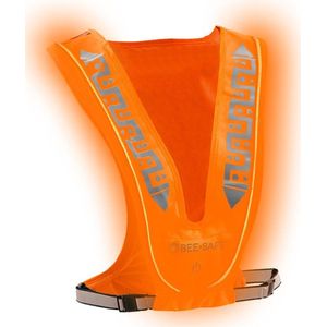 Led Vest USB | BEE SAFE Orange | hardloop verlichting | hardloopvest met verlichting