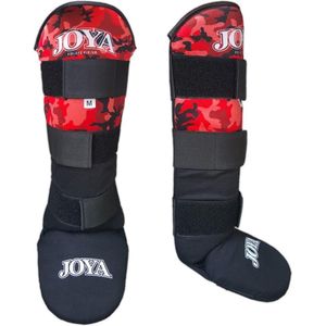 Joya Fightgear - ""Velcro Camo Red"" scheenbeschermers - Zwart/Rood