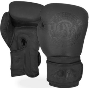 Joya Fight Gear - Fight Fast Bokshandschoenen Leer - Matzwart - 10 oz