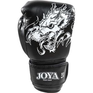 Joya Dragon Kickbokshandschoenen PU - Zwart met wit - 6 oz.