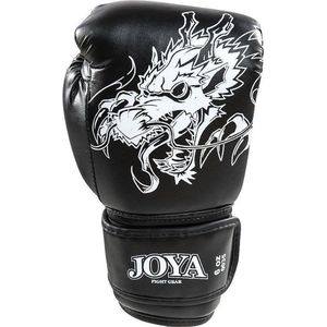 Joya Dragon Kickbokshandschoenen PU - Zwart met wit - 4 oz.