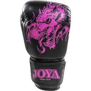 Joya Dragon Kickbokshandschoenen PU - Zwart met roze - 4 oz.