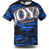 Joya Camo V2 Sportshirt - Polyester - Zwart/Blauw