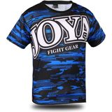 Joya Camo V2 Sportshirt - Polyester - Zwart/Blauw