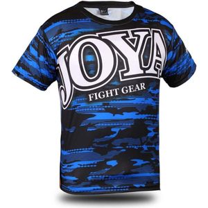 Joya Camo V2 Sportshirt - Polyester - Zwart/Blauw