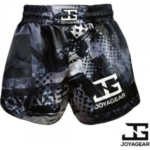 Joyagear - Urbanix Kickboksbroekje - Zwart/Grijs/Wit