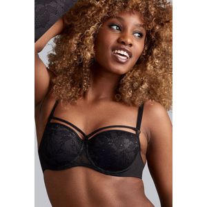 Marlies Dekkers – Space Odyssey – BH Voorgevormd – 35610 – Steel Grey and Black Lace - D70/85