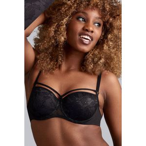 Marlies Dekkers – Space Odyssey – BH Voorgevormd – 35610 – Steel Grey and Black Lace - C80/95
