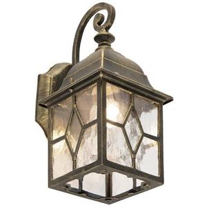 QAZQA londen - Landelijke Wand lantaarn voor buiten - 1 lichts - D 178 mm - Brons - Buitenverlichting